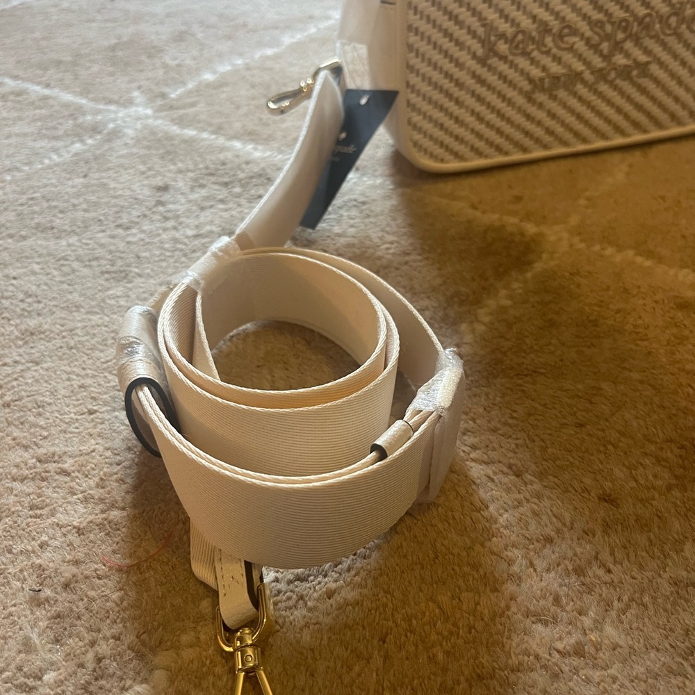 Kate Spade Ivory Woven Crossbody Bag - Picture 4 of 9